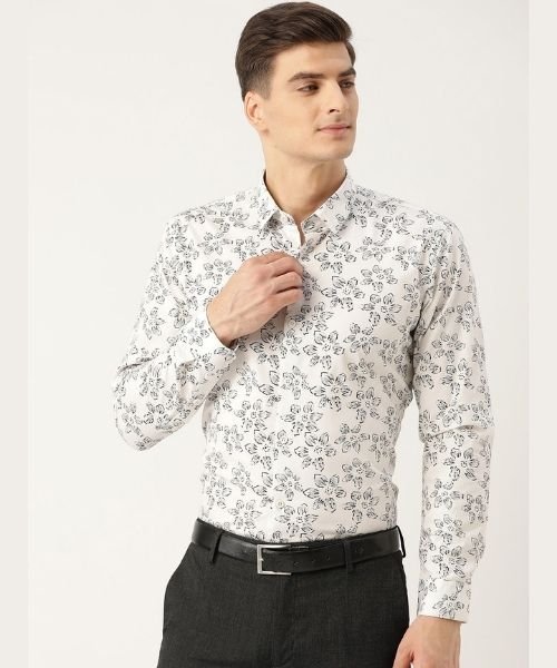 floral printed formal shirt